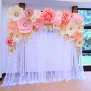 backdrop hoa giấy backdrop cưới