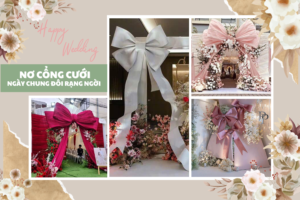 Nơ trang trí cổng cưới