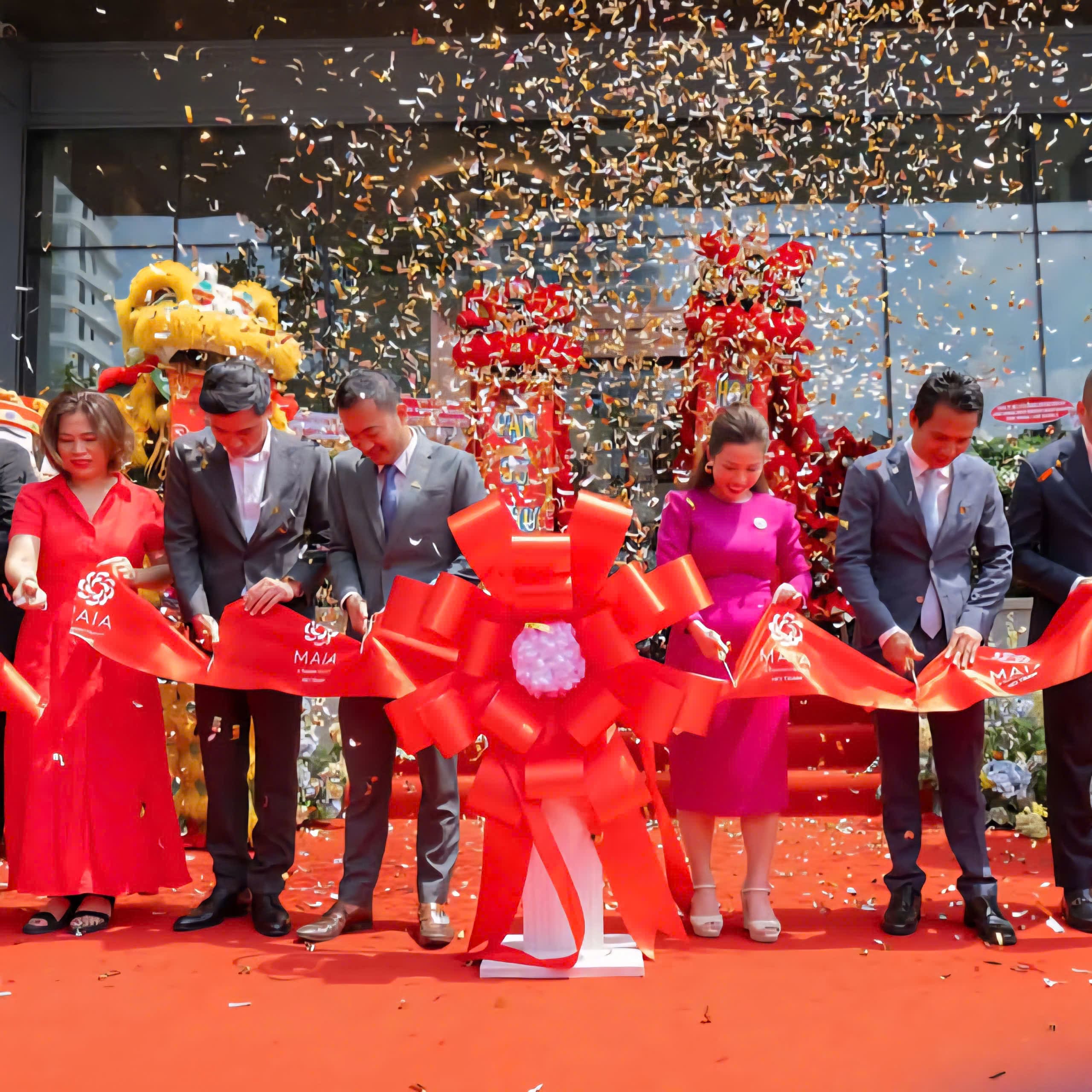 Nơ băng BMCRAFT cho sự kiện "Lễ khai trương Sales Gallery của dự án Maia Resort Hồ Tràm"