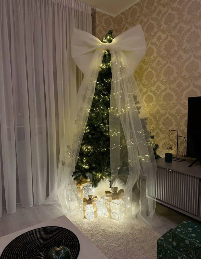 Nơ Cây Thông Noel voan