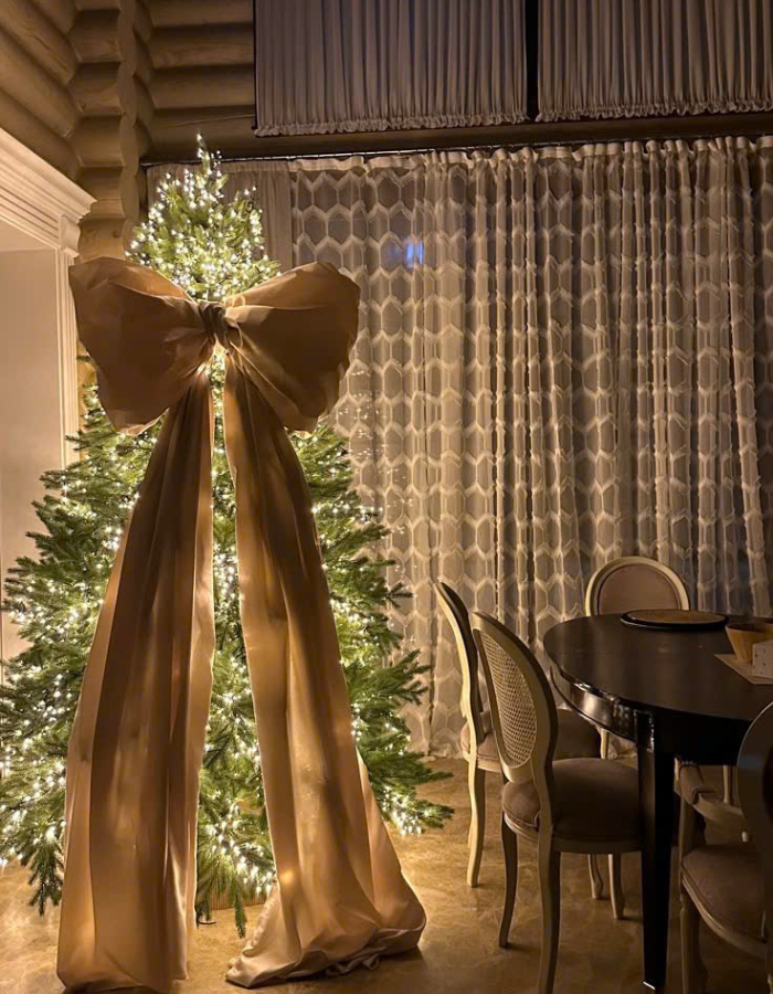 Nơ Cây Thông Noel vải