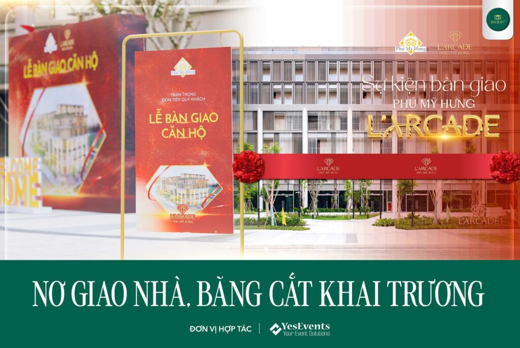 Nơ giao nhà và băng cắt khai trương cao cấp