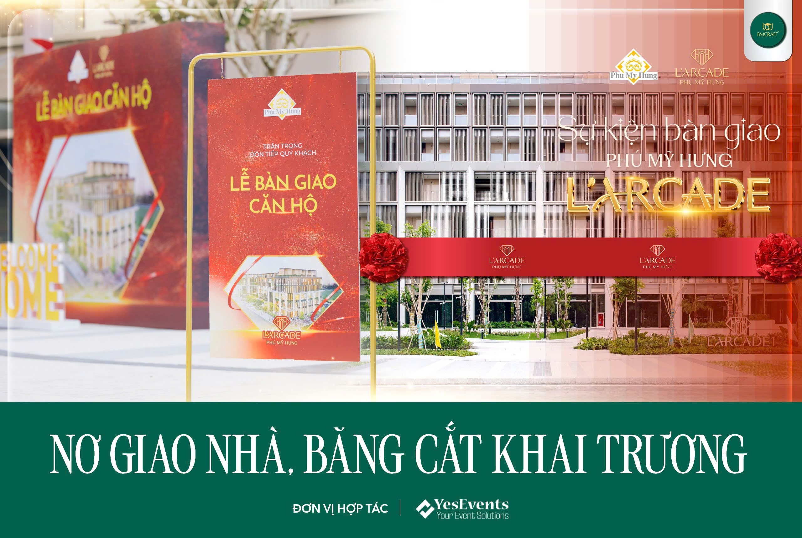 Nơ giao nhà và băng cắt khai trương cao cấp